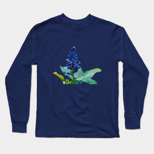 Blue Ginger, tropical flowering plant Long Sleeve T-Shirt